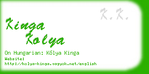 kinga kolya business card